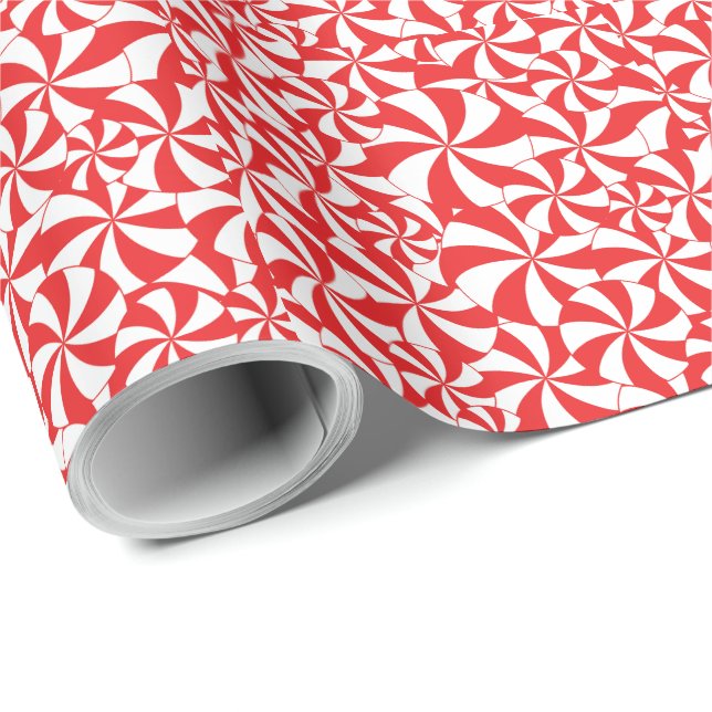 Candy Cane Christmas Wrapping Paper Xmas Wrap Presentpapper (Rullad Hörn)