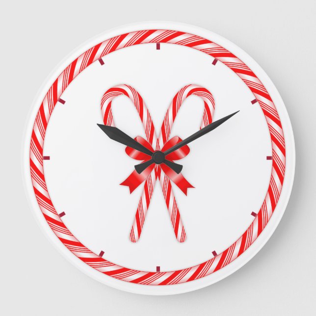 Candy cane Clock Stor Klocka (Framsida)