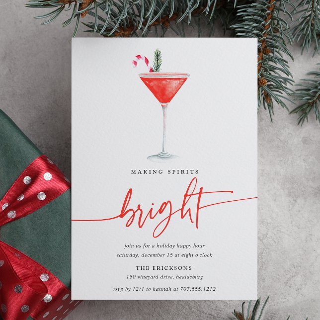Candy cane Cocktail | JULFEST Inbjudningar (Skapare uppladdad)
