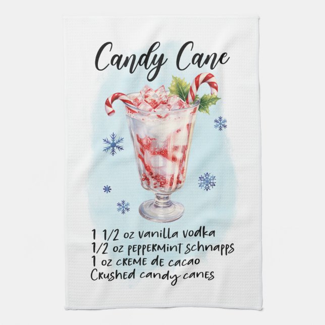 Candy cane Cocktail Recipe Helgdag Kökshandduk (Vertikal)