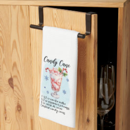 Candy cane Cocktail Recipe jul Helgdag Kökshandduk
