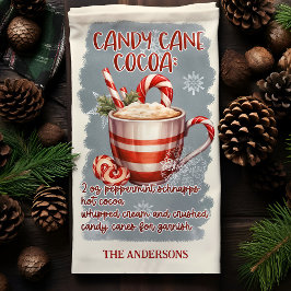 Candy Cane Cocoa Jul Cocktail Recept Anpassad Kökshandduk