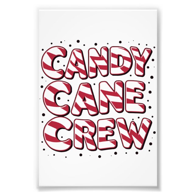 Candy Cane Crew Älskare Jul Xmas Pyjamas Fototryck (Framsidan)