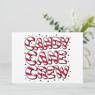 Candy Cane Crew Älskare Jul Xmas Pyjamas Julkort
