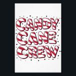 Candy cane Crew Älskare-julen Julafton Pajama Fototryck<br><div class="desc">Candy cane Crew Älskare-julen Julafton Pajama</div>