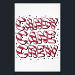 Candy cane Crew Älskare-julen Julafton Pajama Fototryck<br><div class="desc">Candy cane Crew Älskare-julen Julafton Pajama</div>