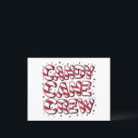 Candy cane Crew Älskare-julen Julafton Pajama Helg Vykort<br><div class="desc">Candy cane Crew Älskare-julen Julafton Pajama</div>