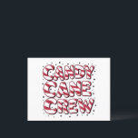 Candy cane Crew Älskare-julen Julafton Pajama Helg Vykort<br><div class="desc">Candy cane Crew Älskare-julen Julafton Pajama</div>