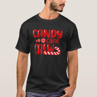 Candy cane Crew Candy Julafton Pajamas Matching Fa T Shirt