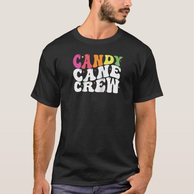 Candy Cane Crew Candy Lover Christmas Matching Rag T Shirt (Framsida)
