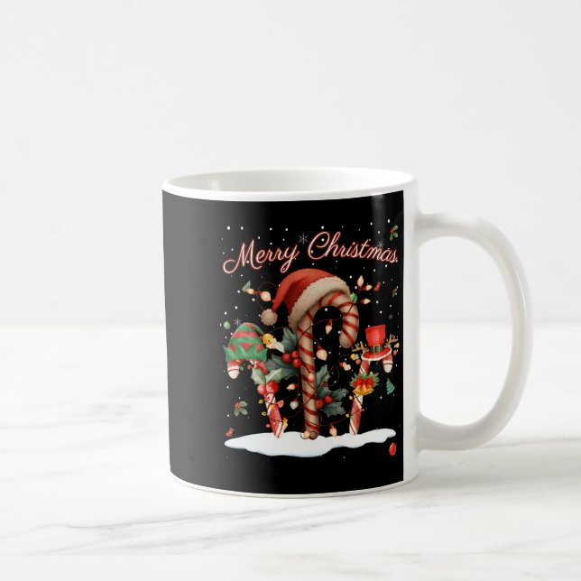 Candy Cane Crew Christmas Elf Hat Santa Holiday De Kaffemugg (Höger)