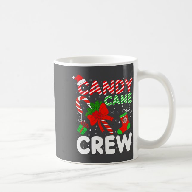 Candy Cane Crew Christmas Funny Xmas Matching Fami Kaffemugg (Höger)