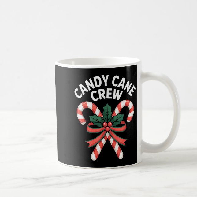 Candy Cane Crew Christmas Girls Boys Kids Adult Ho Kaffemugg (Höger)
