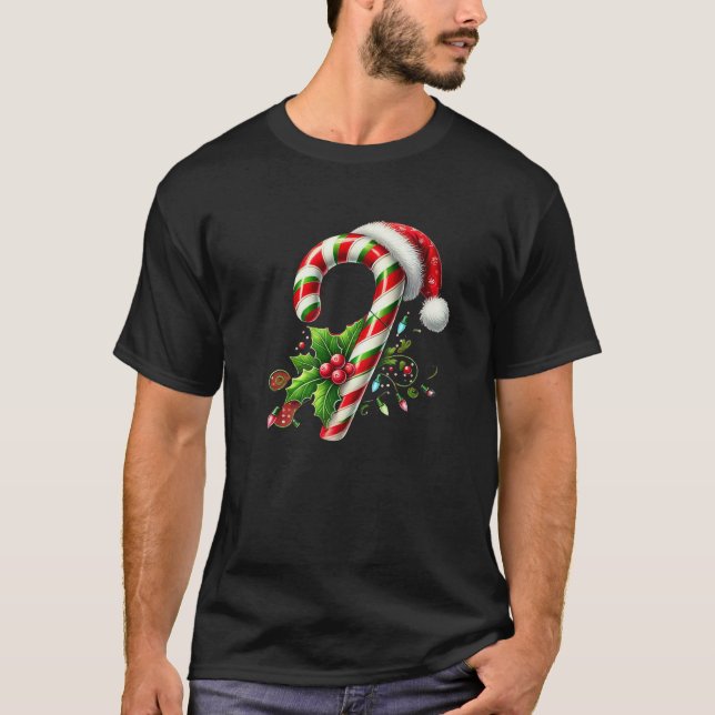 Candy Cane Crew Christmas Lights Family Matching X T Shirt (Framsida)