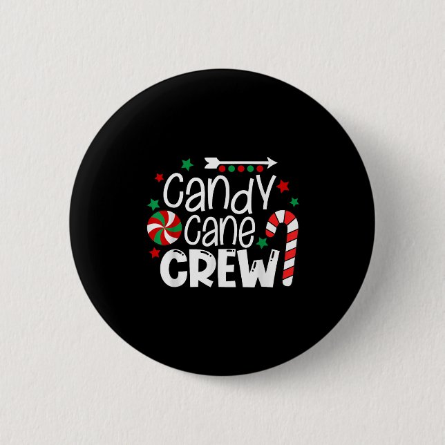 Candy Cane Crew Christmas Xmas Love Candy Boys Gir Knapp (Framsida)
