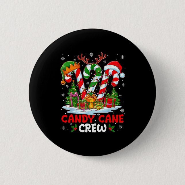Candy Cane Crew Christmas Xmas Love Candy Boys Gir Knapp (Framsida)