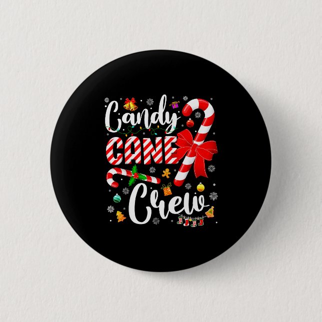 Candy Cane Crew Christmas Xmas Love Candy Boys Gir Knapp (Framsida)