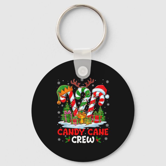 Candy Cane Crew Christmas Xmas Love Candy Boys Gir Nyckelring (Framsida)