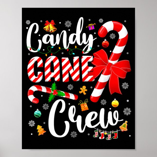 Candy Cane Crew Christmas Xmas Love Candy Boys Gir Poster (Framsidan)