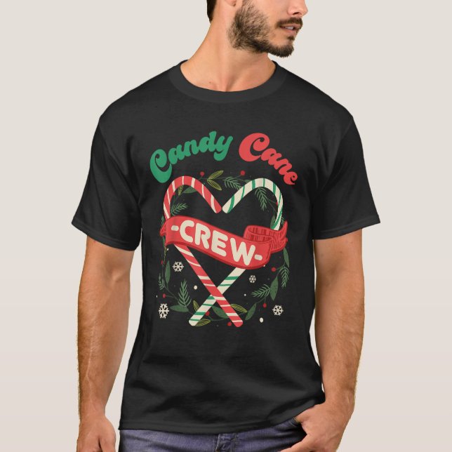 Candy Cane Crew Family Christmas Squad Matching Ca T Shirt (Framsida)