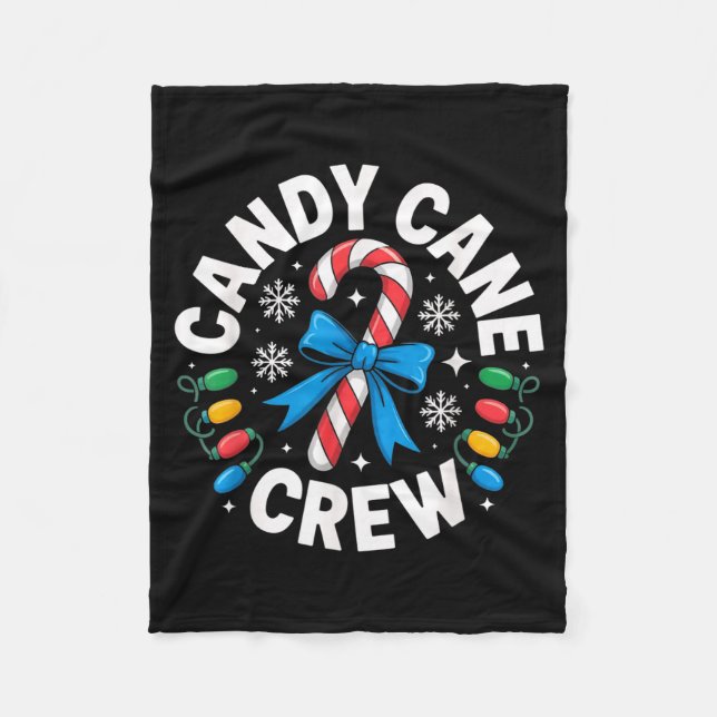 Candy Cane Crew Funny Christmas Candy Lover X-mas  Fleecefilt (Framsidan)