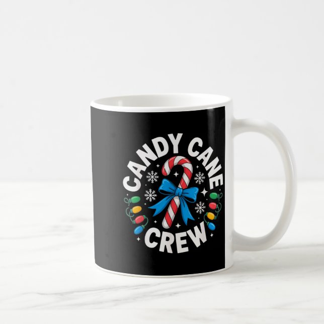 Candy Cane Crew Funny Christmas Candy Lover X-mas  Kaffemugg (Höger)