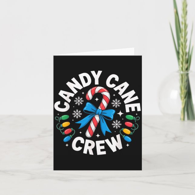Candy Cane Crew Funny Christmas Candy Lover X-mas  Kort (Framsida)