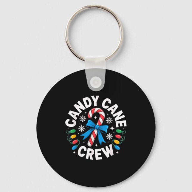 Candy Cane Crew Funny Christmas Candy Lover X-mas  Nyckelring (Framsida)