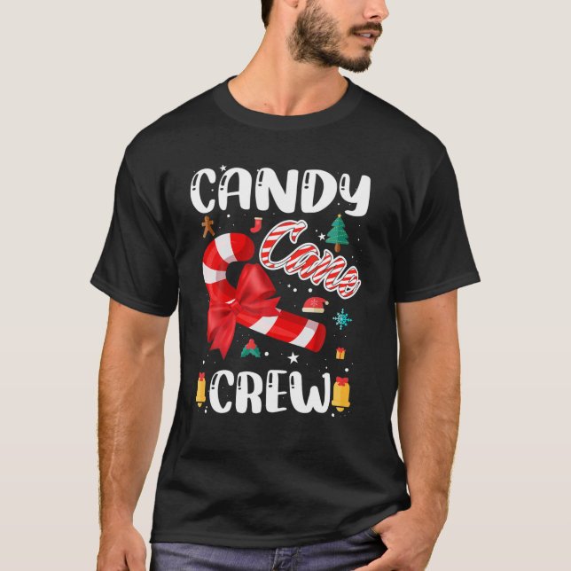 Candy Cane Crew Funny Christmas Candy Lover Xmas G T Shirt (Framsida)
