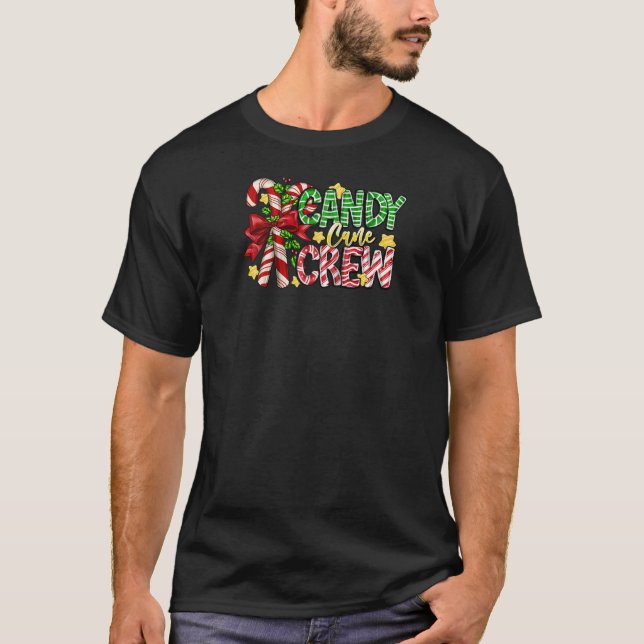 Candy Cane Crew Funny Christmas Candy Lover Xmas P T Shirt (Framsida)