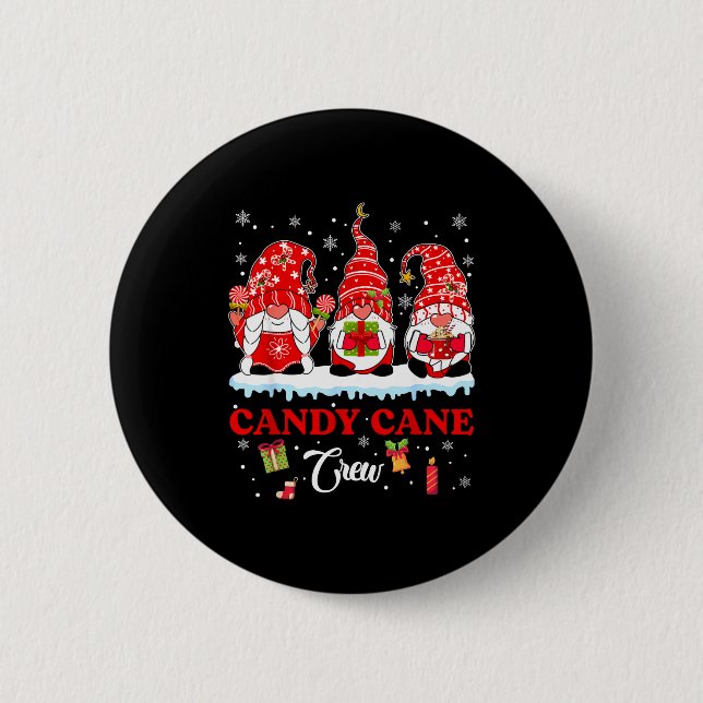 Candy Cane Crew Funny Christmas Holiday Men Women  Knapp (Framsida)