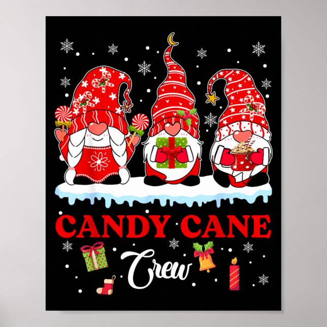 Candy Cane Crew Funny Christmas Holiday Men Women  Poster (Framsidan)