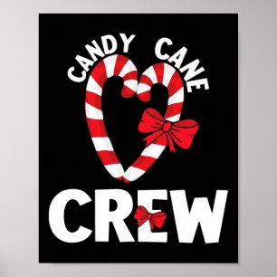 Candy cane Crew Funny God Jul Sweet Candy Merry Poster