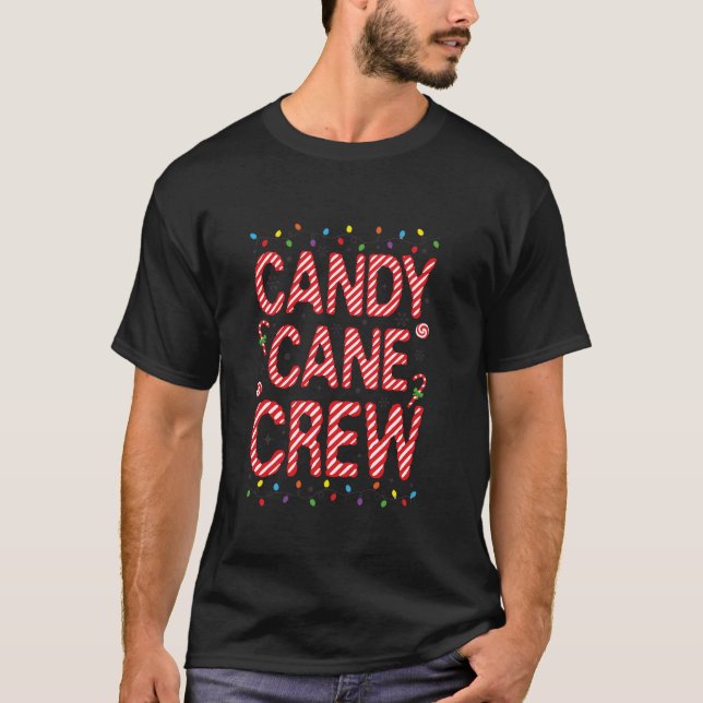 Candy cane Crew Funny jul Candy Älskare Julafton P T Shirt (Framsida)