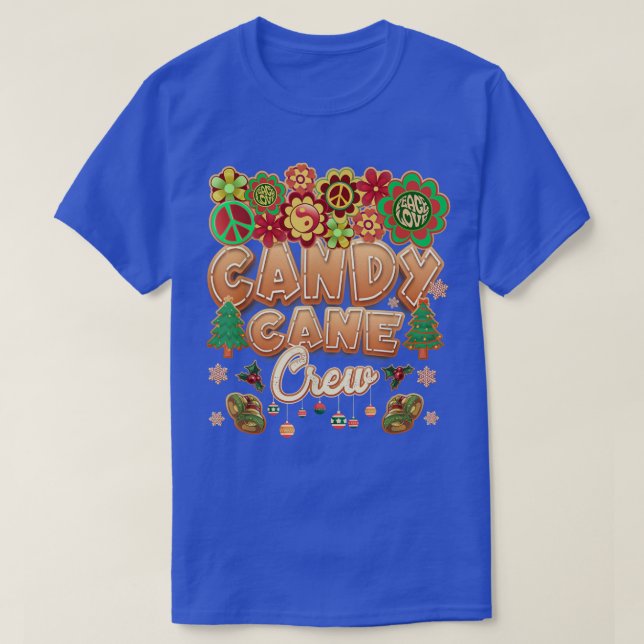 Candy cane Crew Funny jul Candy Älskare Kristus T Shirt (Design framsida)