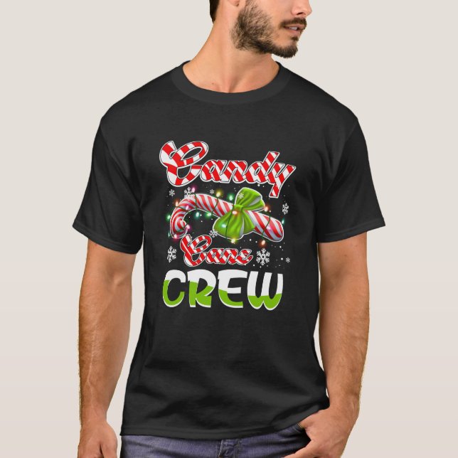 Candy cane Crew Funny jul Candy Älskare Matchi T Shirt (Framsida)