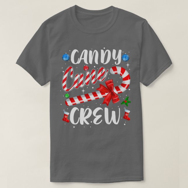 Candy cane Crew Funny jul Candy Älskare X-mas T Shirt (Design framsida)