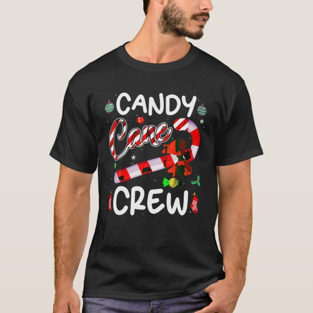 Candy cane Crew Funny jul Candy Älskare X mas T Shirt (Framsida)
