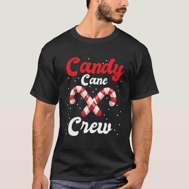 Candy cane Crew Funny jul Candy Älskare X mas T Shirt (Framsida)