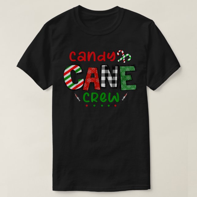 Candy cane Crew Funny jul Candy cane T Shirt (Design framsida)