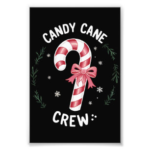 Candy cane Crew Funny julgodis Älskare Julafton Fototryck