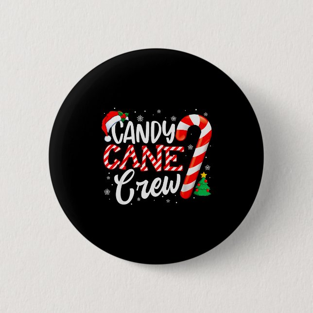 Candy Cane Crew Funny Xmas Christmas Pajamas Men W Knapp (Framsida)