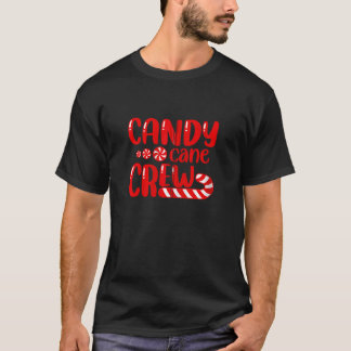 Candy Cane Crew Godis Xmas Pyjamas Matchande Famil T Shirt