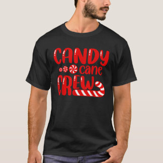 Candy Cane Crew Godis Xmas Pyjamas Matchande Famil T Shirt