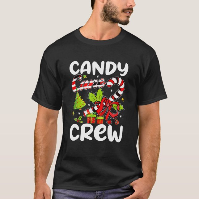 Candy cane Crew jul Candy Älskare Kids Boys Gi T Shirt (Framsida)