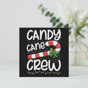 Candy Cane Crew Jul Familj Xmas Högtid Julkort