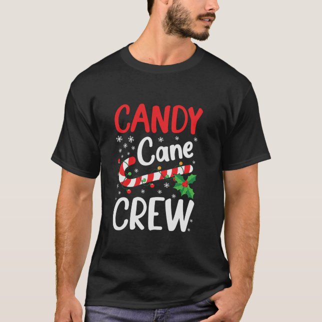 Candy cane Crew jul Julafton Kärlek Candy Boys Gir T Shirt (Framsida)
