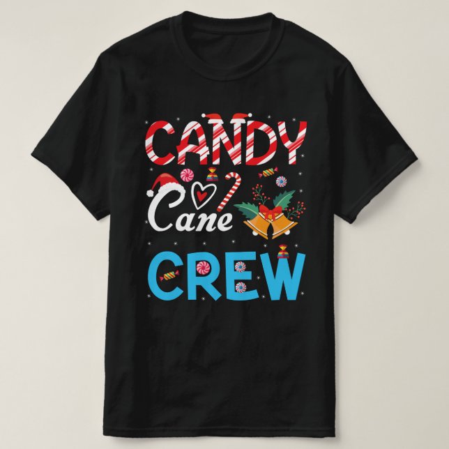 Candy cane Crew jul Julafton Kärlek Candy T Shirt (Design framsida)