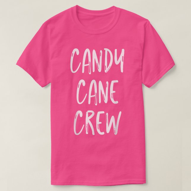 Candy cane Crew jul, ljusröd och vit Kan T Shirt (Design framsida)
