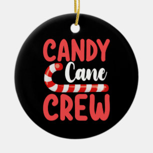 Candy Cane Crew jul pyjamas för familjen Julgransprydnad Keramik